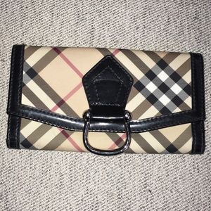 Y2K BURBERRY Classic Nova Check Continental Wallet